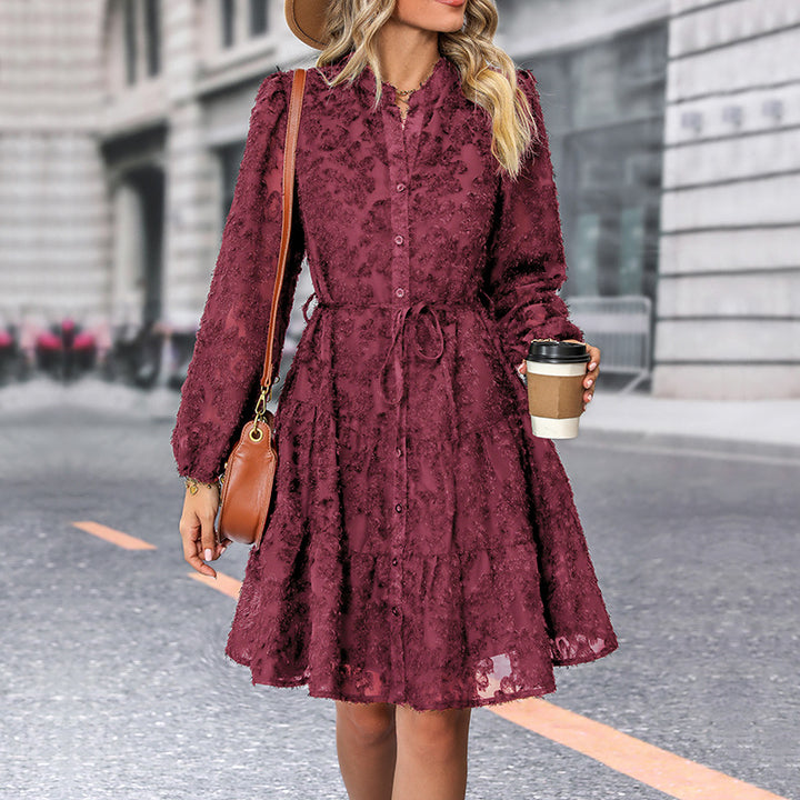 Damen Blusenkleid mit Rüschen Drune