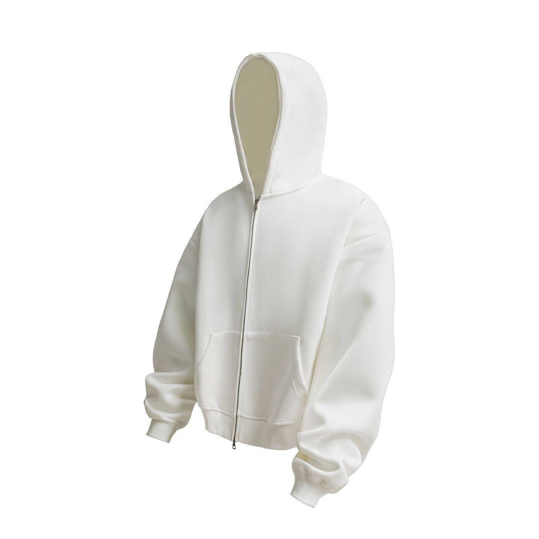 Unisex Oversized Kapuzen-Zipjacke mit Thermalfleece und Kängurutasche Drune