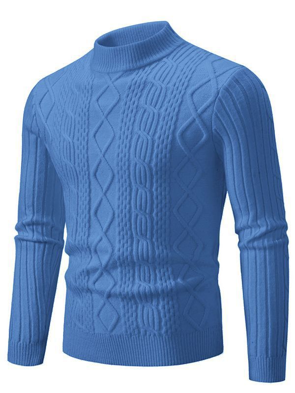 Herren Rollkragenpullover mit strukturiertem Rippdesign Drune