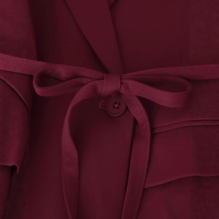 Damen Blazer mit Cut-Out‑Schultern, Taillengürtel und Pattentaschen Drune