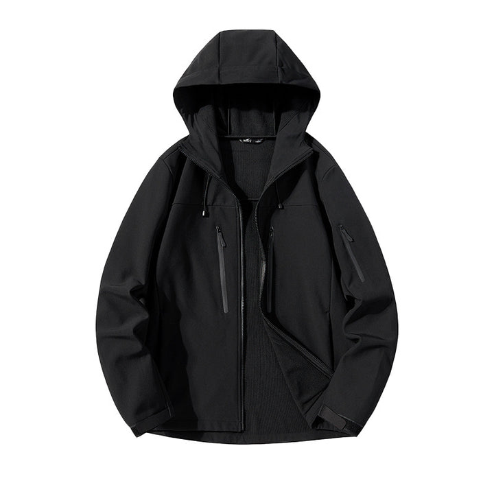 Herren Softshell-Kapuzenjacke mit winddichter Membran, atmungsaktivem Futter und Multifunktions-Taschen Drune