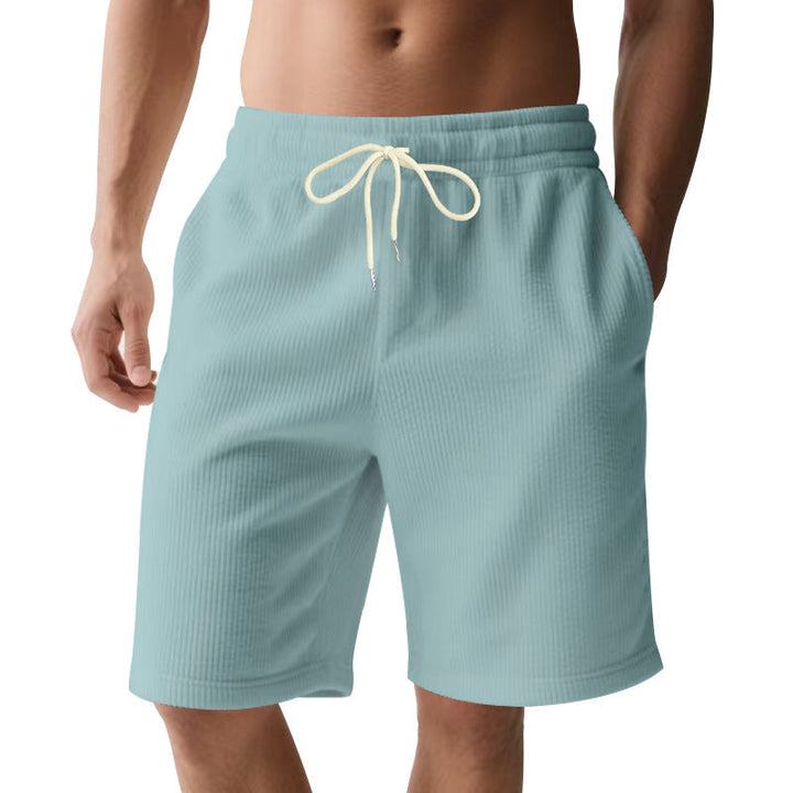 Herren nan knielange Bermudashorts mit elastischem Bund Kordelzug und Seitentaschen Drune