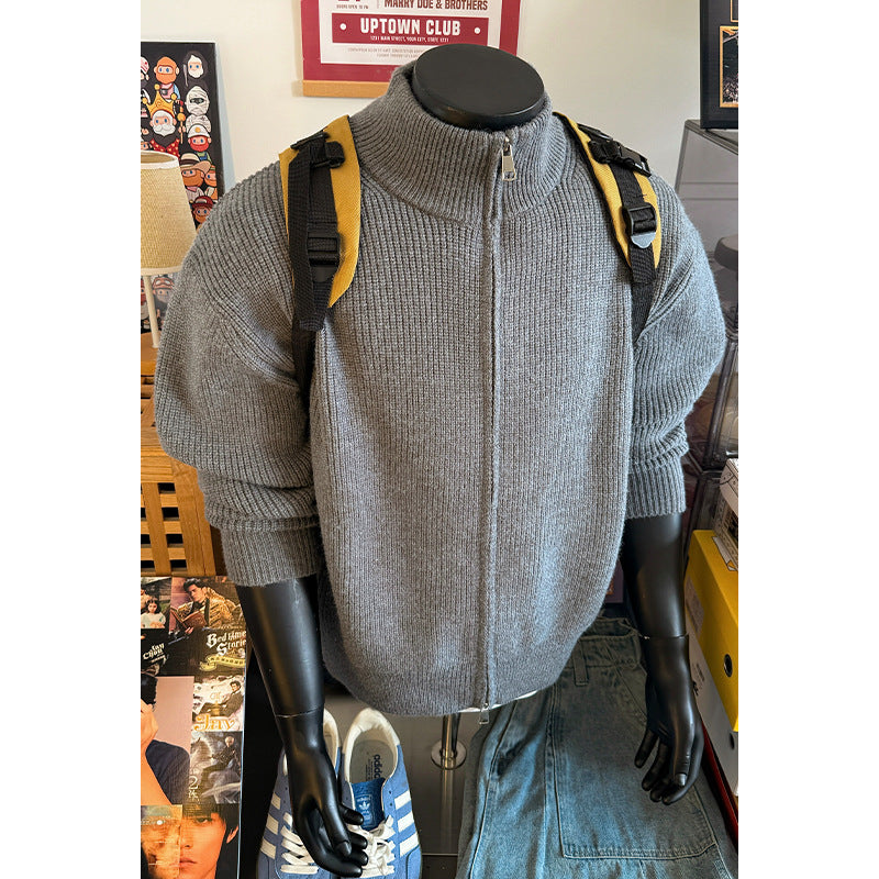 Herren Kuscheliger Stehkragenpullover Drune