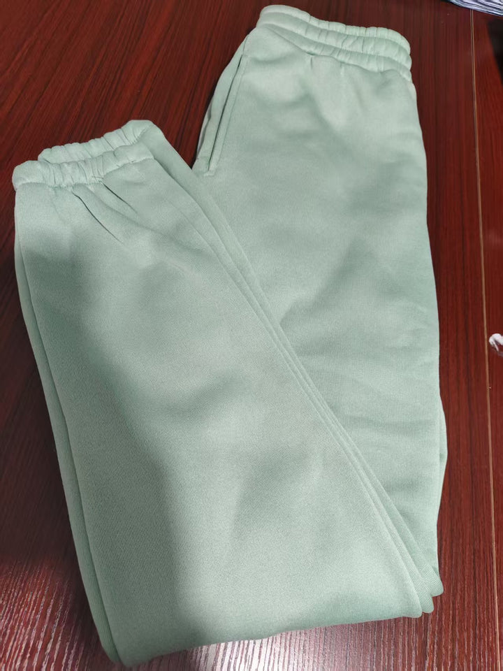 Damen nan lässige Sweatpants mit hohem Bund, seitlichen Eingrifftaschen und elastischen Bündchen Drune