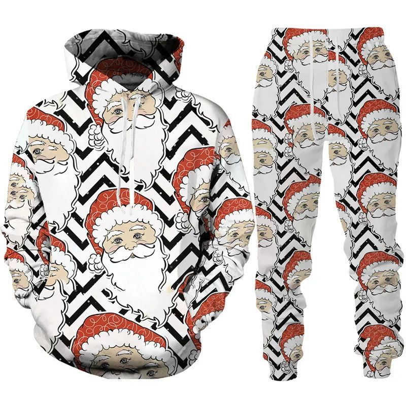 Damen Festlicher Kapuzenpullover mit lustigem Weihnachtsmotiv Drune