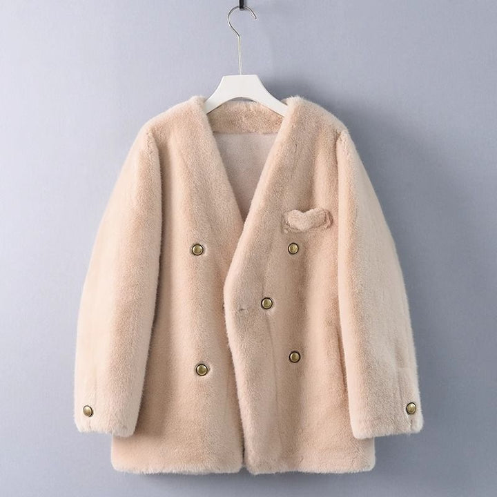 Damen Elegante Felljacke Drune