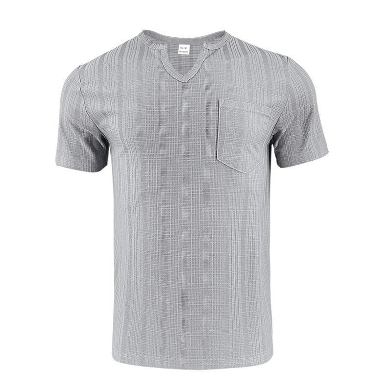 Herren Kurzarmshirt mit Struktur und Brusttasche Drune