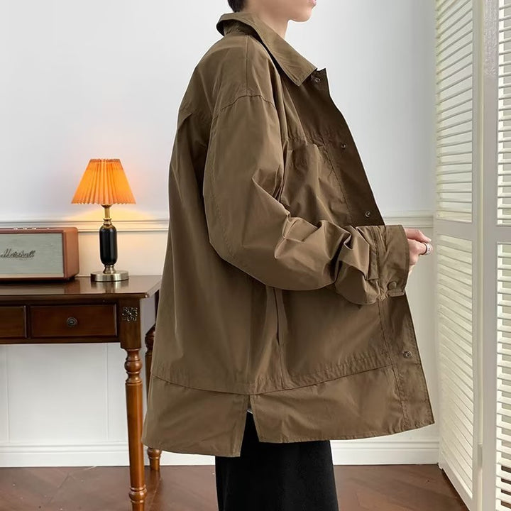 Herren lässige Utility-Jacke mit praktischen Taschen und modernem Schnitt Drune