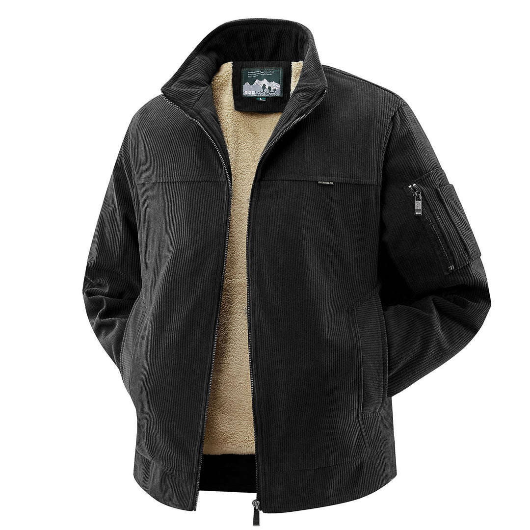 Herren Modische Cordjacke mit Fleece-Innenfutter Drune
