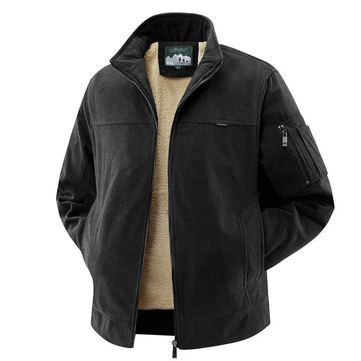 Herren Modische Cordjacke mit Fleece-Innenfutter Drune