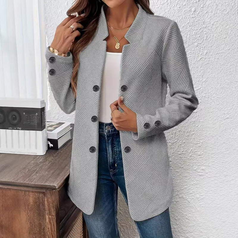 Damen Taillierter Longblazer mit strukturierter Stepp-Optik Drune