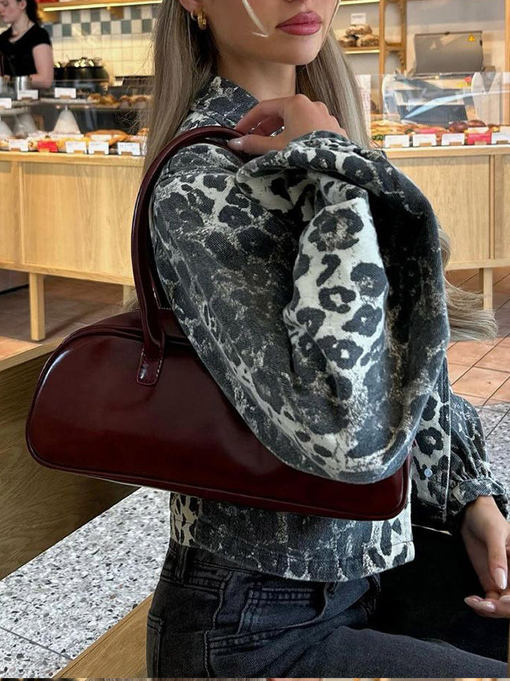 Damen Handtasche im eleganten Retro-Design mit ergonomischem Tragegriff Drune
