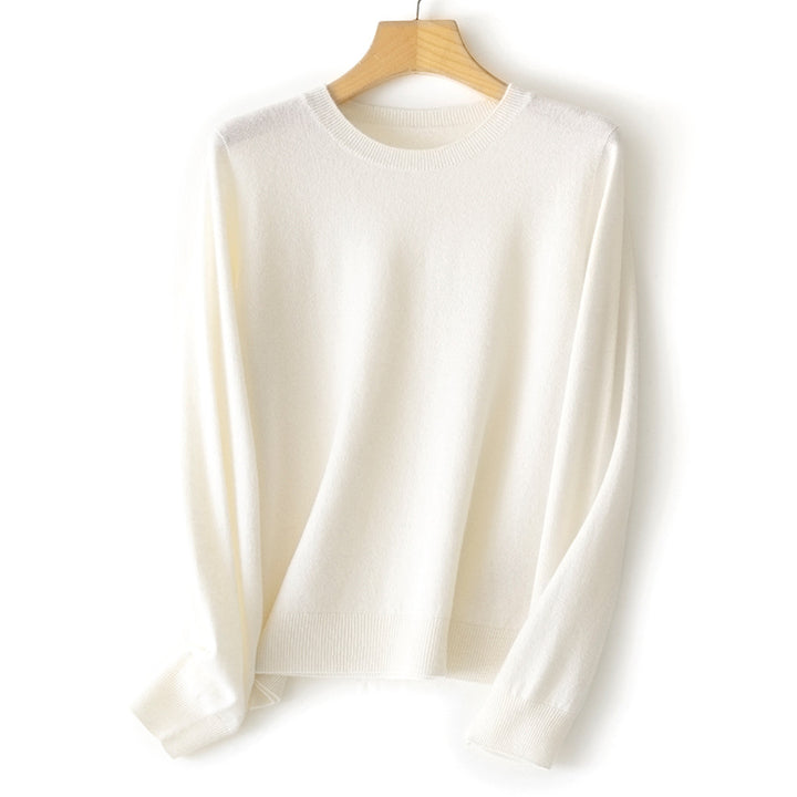 Damen Feinstrick-Rundhalspullover aus Kaschmir-Mix mit leichter Oversize-Passform Drune