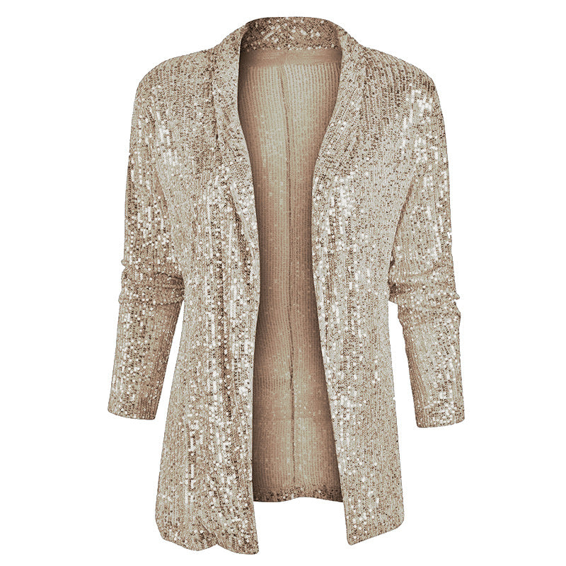 Damen Glamouröser Pailletten-Blazer Drune