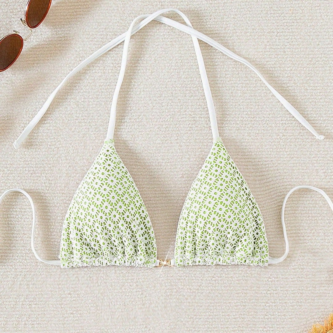 Damen Bikinihose mit seitlichen Bindebändern und floralem Muster Drune