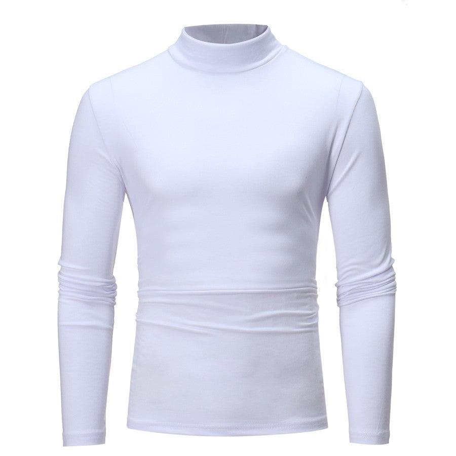 Herren Langarm T-Shirt mit stehendem Kragen und figurschmeichelndem Schnitt Drune