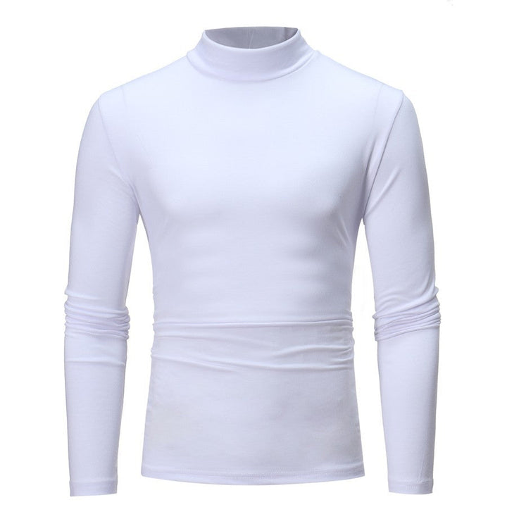 Herren Langarm T-Shirt mit stehendem Kragen und figurschmeichelndem Schnitt Drune