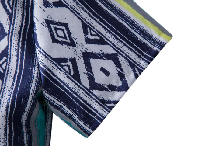 Herren Kurzarmhemd mit einzigartigem tribal-inspiriertem Design Drune