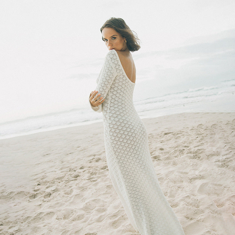 Damen elegantes gehäkeltes Strandkleid Drune