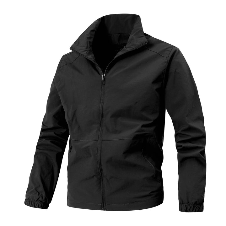 Herren Leichte Softshelljacke mit Stehkragen, winddichter Membran und Reißverschlusstaschen Drune