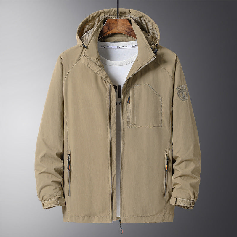 Herren Urbaner Allwetter-Reiseanorak mit Mesh-Futter und verdecktem Reißverschluss Drune