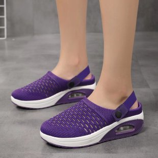 Damen  atmungsaktive Strick-Slingback Sneaker mit Luftpolstersohle Drune