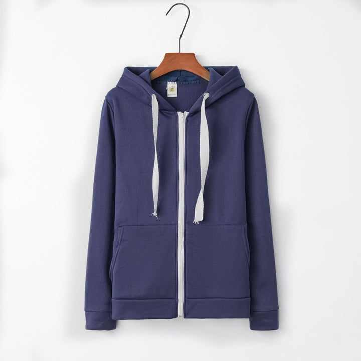 Damen Sportliche Kapuzenjacke mit praktischen Taschen und Reißverschluss Drune