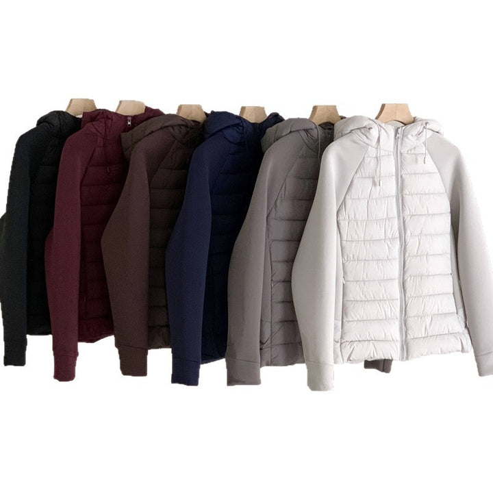 Damen Innovative Hybridjacke mit hohem Kragen und abnehmbarer Kapuze Drune