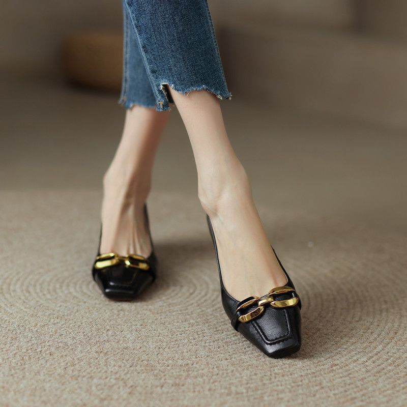 Damen Ballerinas mit elegantem Kettenakzent Drune