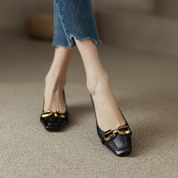 Damen Ballerinas mit elegantem Kettenakzent Drune