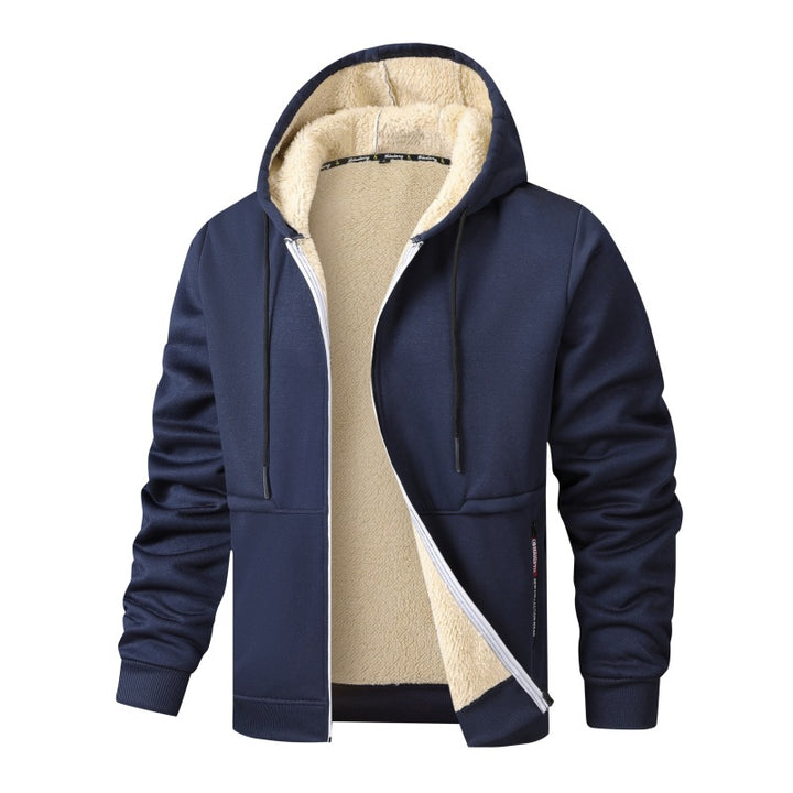 Herren Kapuzenjacke mit weichem Fleece-Futter