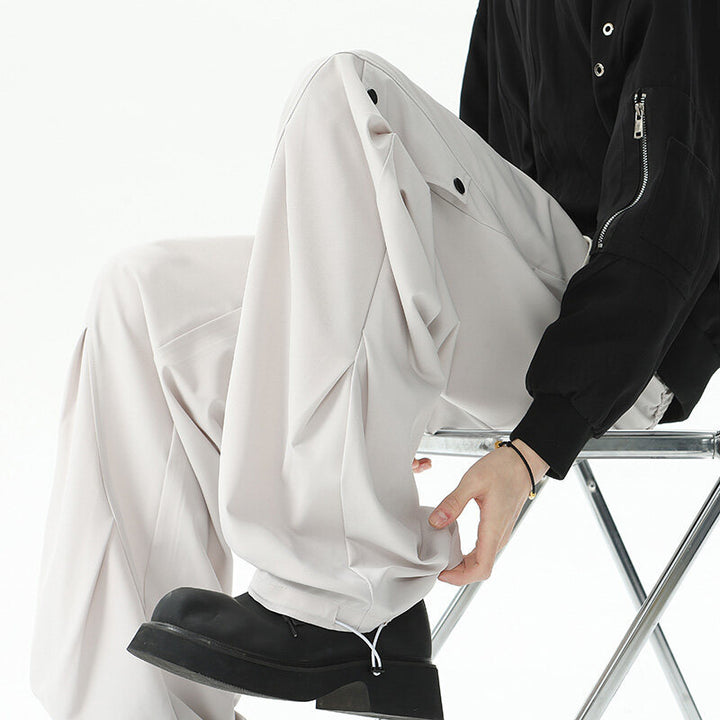 Herren Extraweite technische Cargo-Loungehose im drapierten Weitbein‑Schnitt Drune