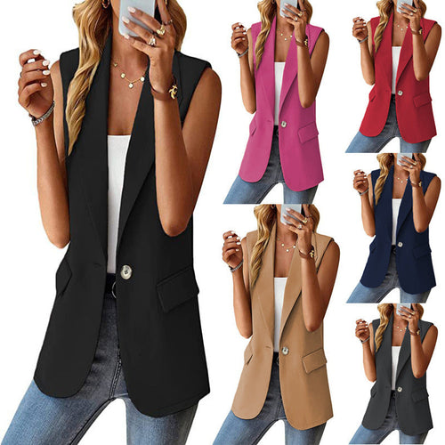 Damen ärmelloses Blazer Drune