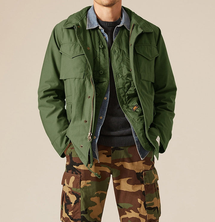 Herren Funktionsjacke mit praktischen Taschen und abnehmbarem Kapuzenkragen Drune