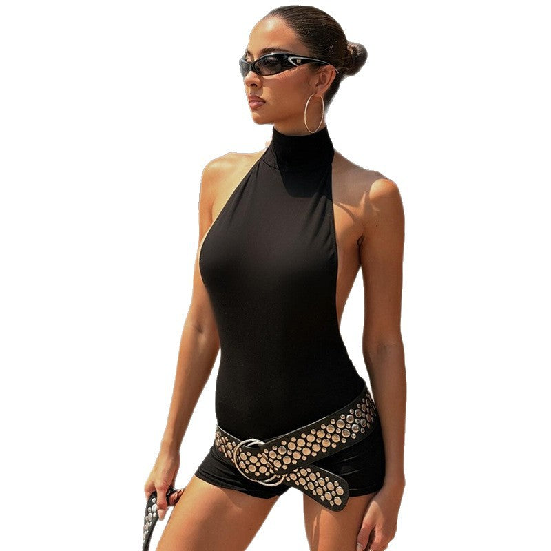 Damen Sportlicher Overall mit hohem Kragen Drune