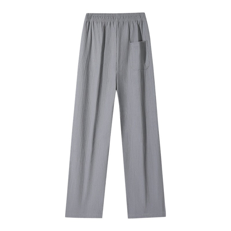 Damen weite Leinenoptik-Hose mit elastischem Bund, Tunnelzug & Seitentaschen Drune