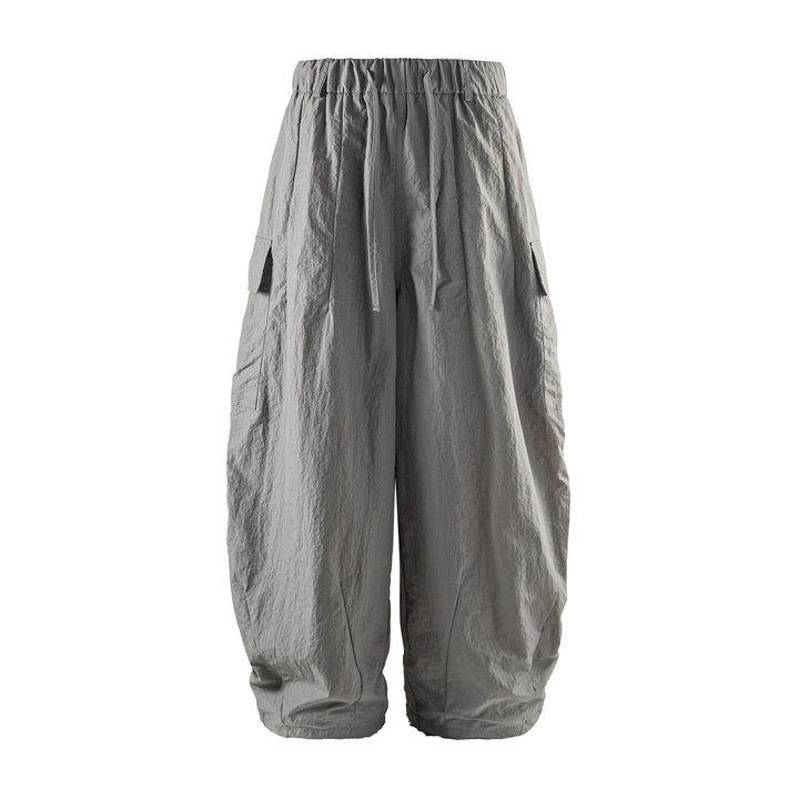 Herren Leichte Crinkle‑Optik Cargo‑Jogginghose mit elastischem Bund und Kordelzug Drune