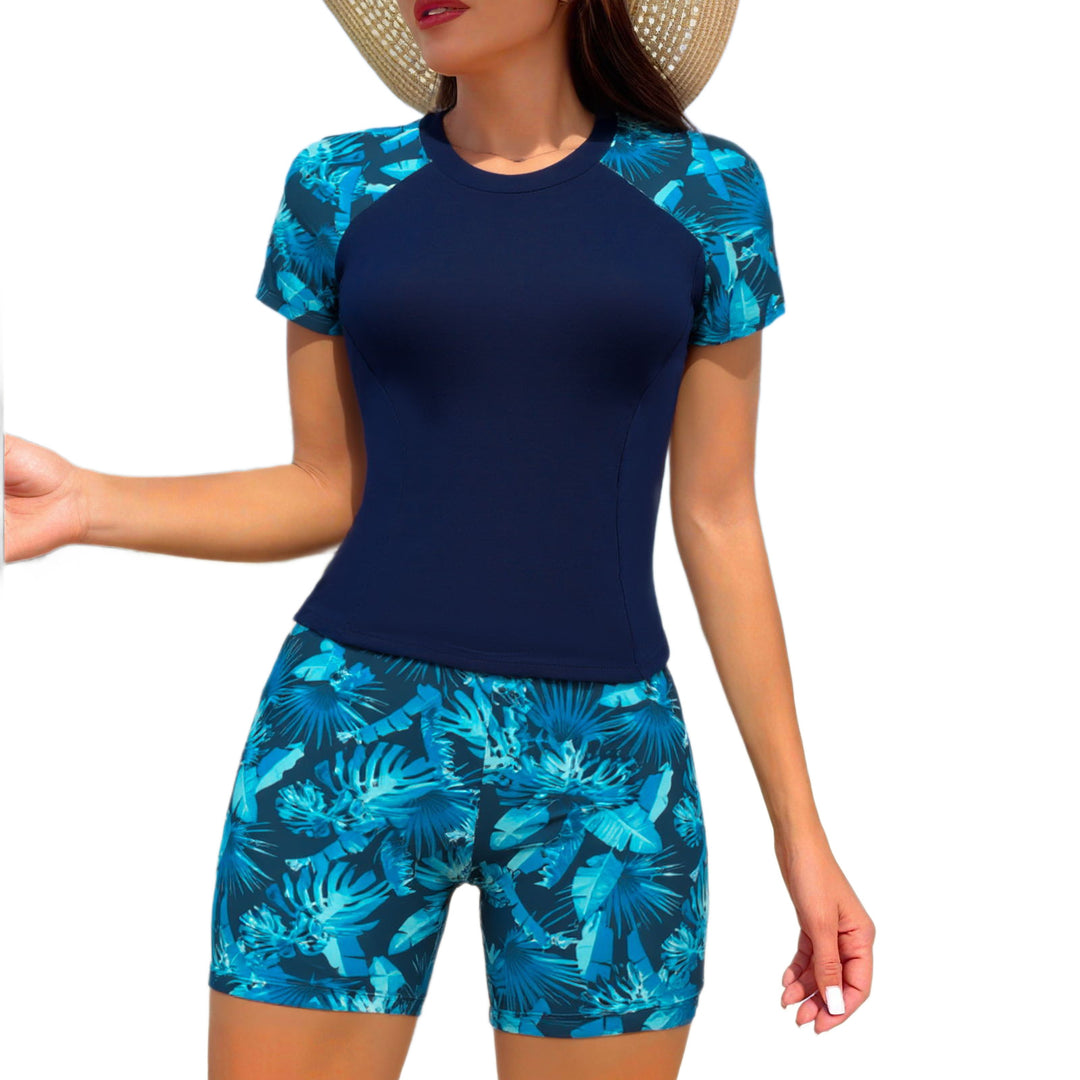 Damen Sportlicher Rashguard mit Shorts Drune
