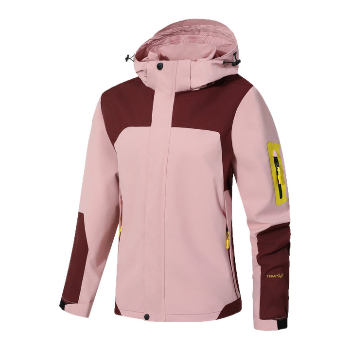 Herren Wasserdichte Softshell-Outdoorjacke mit Kapuze, Ärmel-Reißverschlusstasche und winddichter Membran Drune