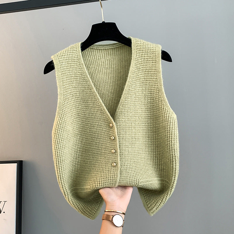 Damen Elegante Wollen Strickweste Drune