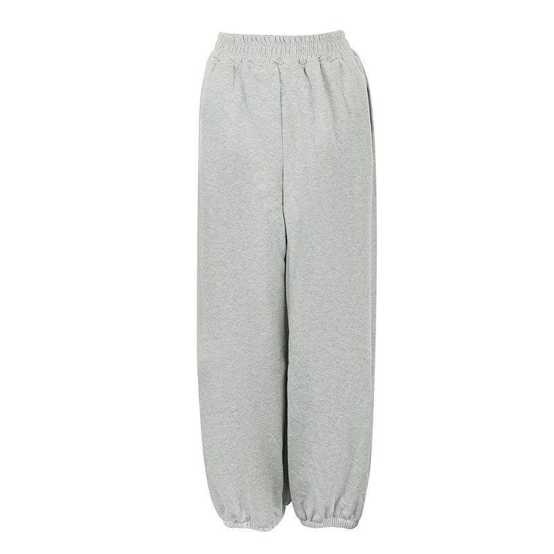 Damen bequeme Sweatpants mit elastischem Bund und legerem Schnitt Drune