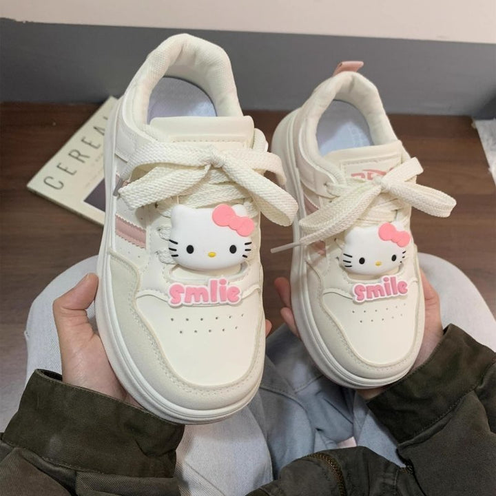 Damen Modische Sneakers mit charakteristischem Hello Kitty Design Drune
