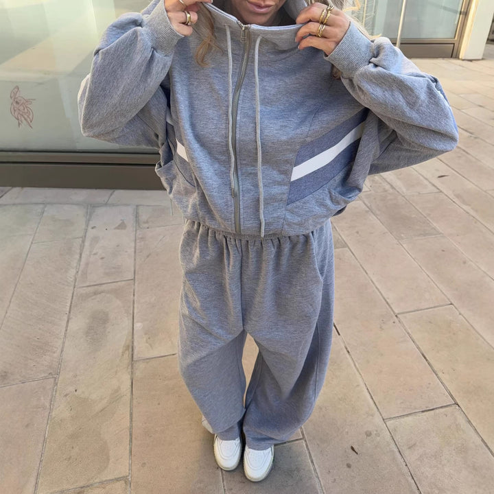 Damen Sportliche Loungewear mit weitem Schnitt und Kapuze Drune