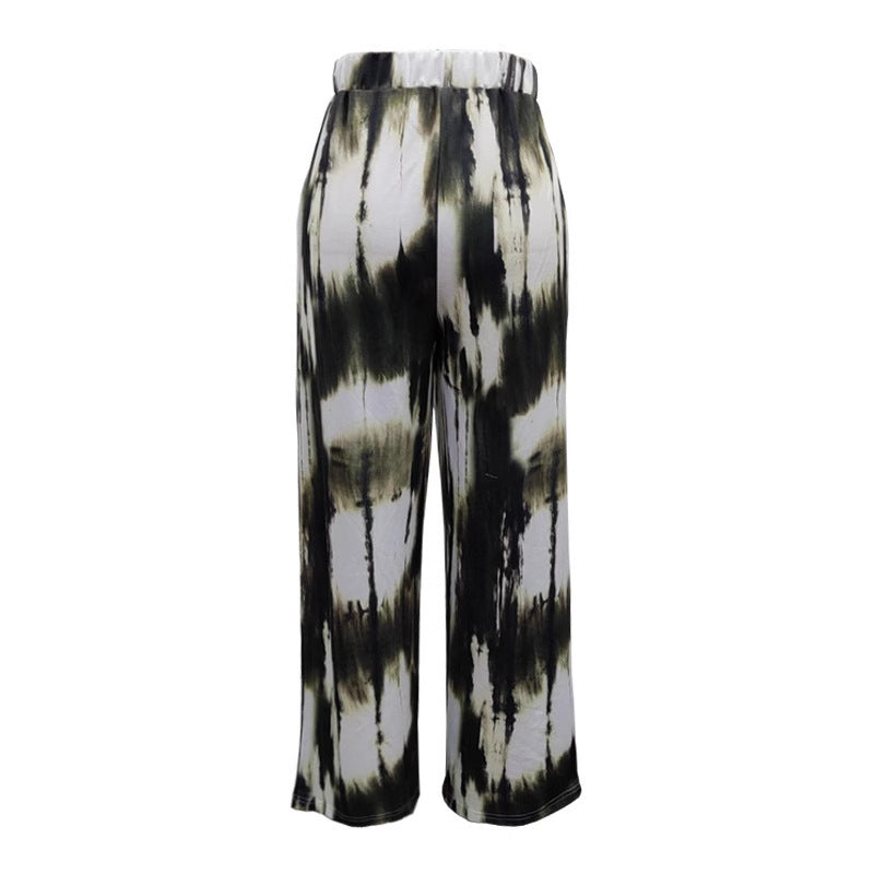Damen Weite Stoffhose mit einzigartigem Batikdesign Drune