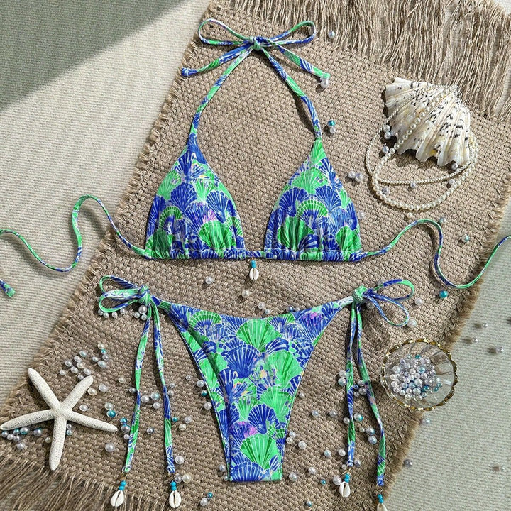 Damen Triangel-Bikini mit Muschel-Details Drune