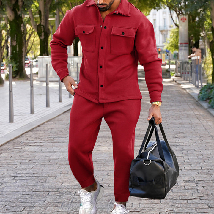 Herren Freizeitjacke mit aufgesetzten Taschen und bequemen Bund Drune