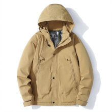 Herren Leichte Kapuzenjacke aus Softshell mit Thermofutter und minimalistischen Reißverschlusstaschen Drune