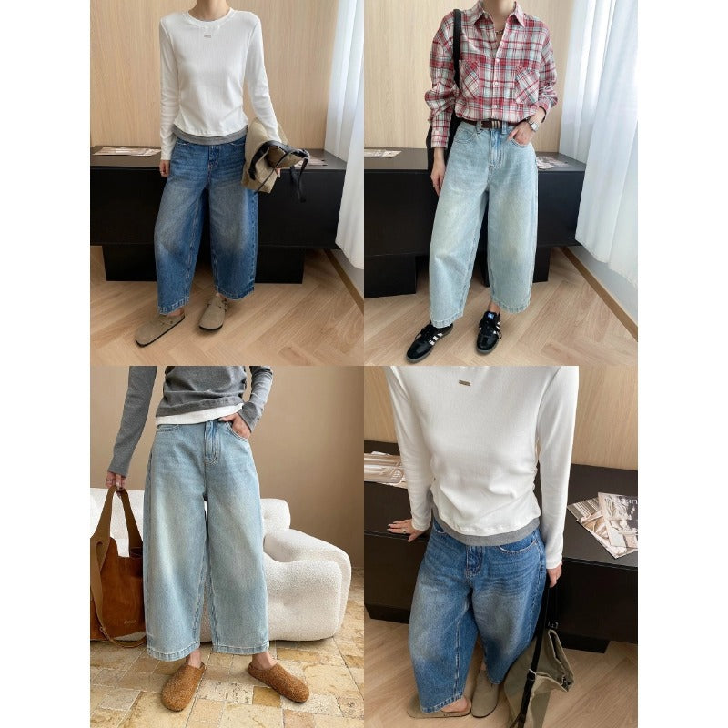Damen lässige Karo-Hemdbluse mit großen Taschen und bequemer Passform Drune