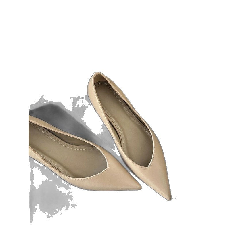 Damen Spitz zulaufende Lederoptik-Slipper mit ergonomischem Komfortfußbett Drune