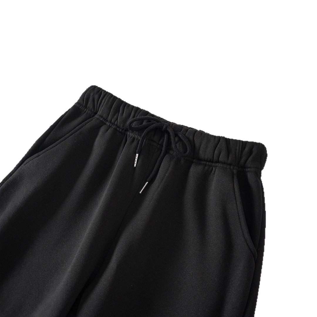 Damen nan hochgeschnittene Jogginghose aus weicher Fleece Baumwollmischung mit elastischem Bund Kordelzug und Eingrifftaschen Drune